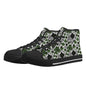 Scribbled Clover Women's High Top Canvas Shoes - DeRose Seasonal