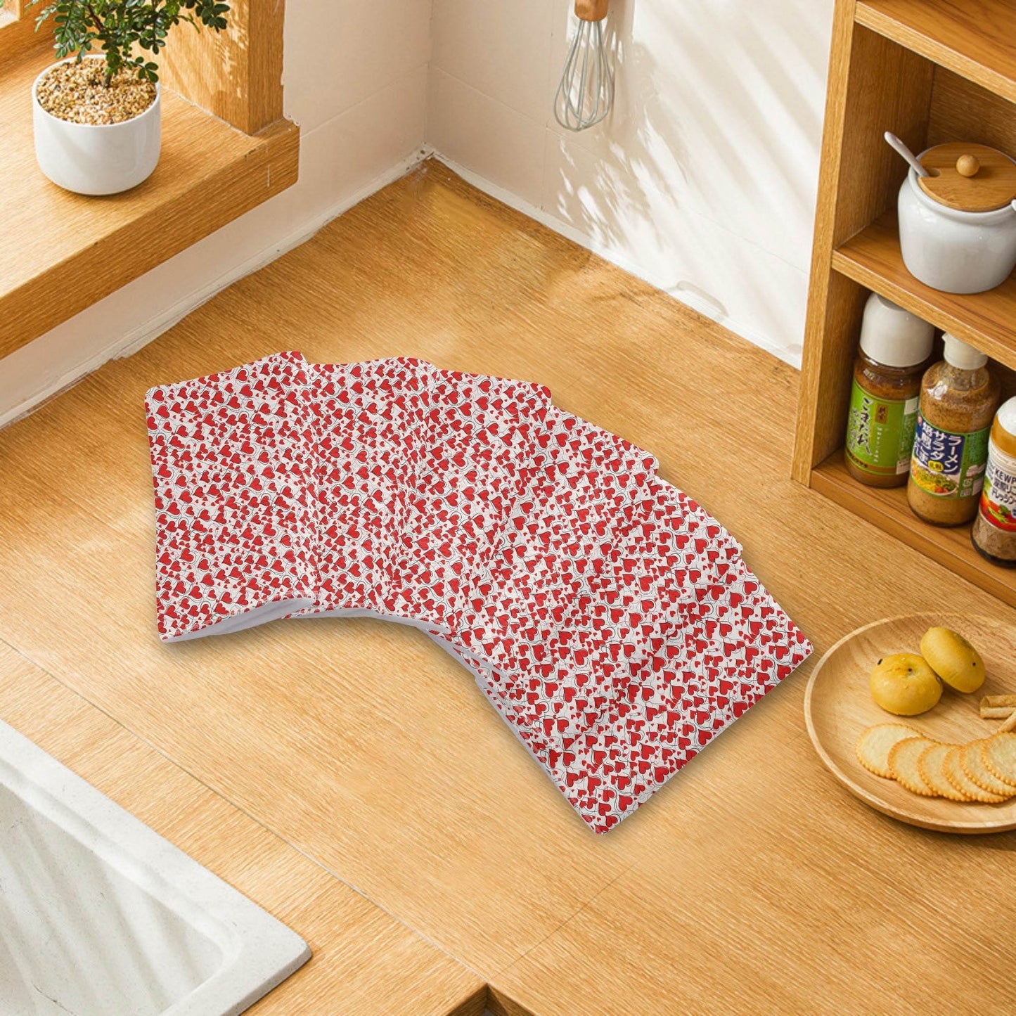 Scribbled Hearts Hand Towels (6 Pcs) - DeRose Seasonal