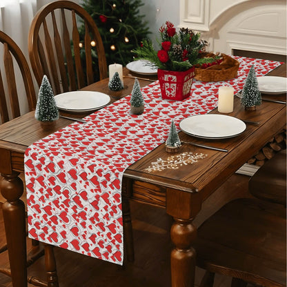 Scribbled Hearts Polyester Table Runner - DeRose Seasonal