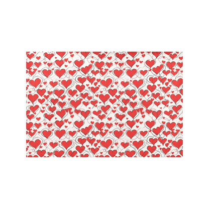 Scribbled Hearts Table Placemat (set of 6) Placemats 12" x 18" (Set of 6) DeRose Seasonal