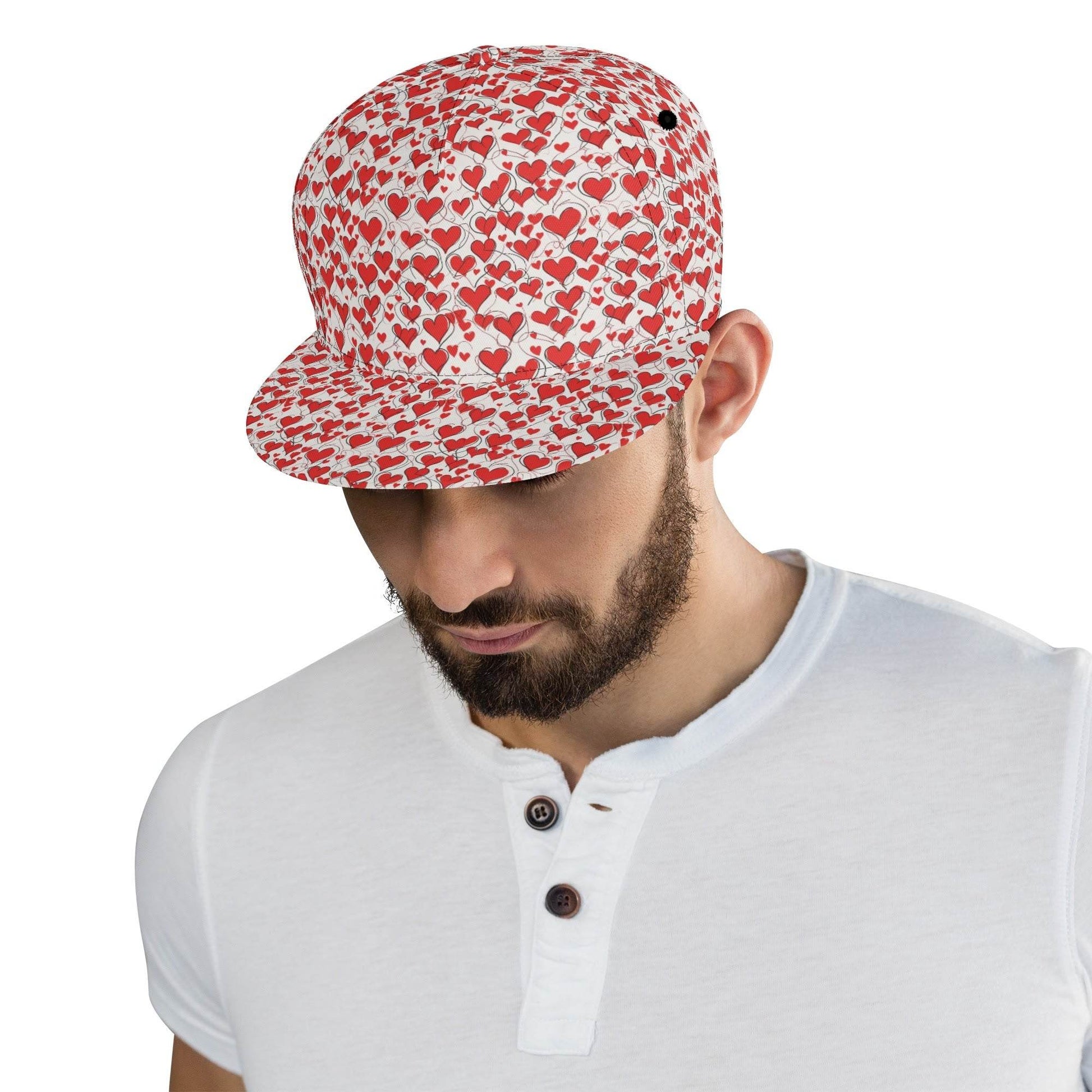Scribbled Hearts Unisex Classic Snapbacks - DeRose Seasonal
