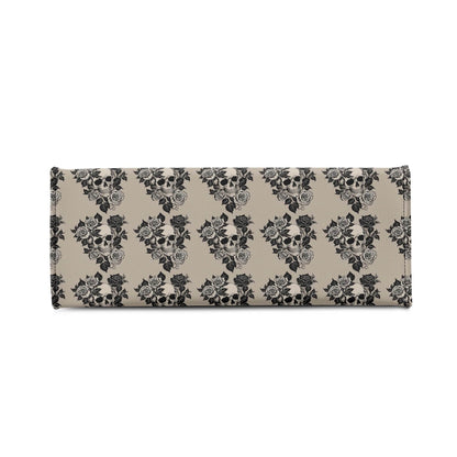 Sepia Skull and Rose Luxury Women's Leather Handbag - DeRose Seasonal