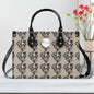 Sepia Skull and Rose Luxury Women's Leather Handbag - DeRose Seasonal