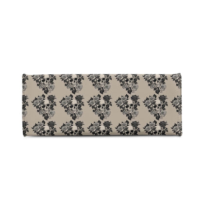 Sepia Skull and Rose Luxury Women's Leather Handbag - DeRose Seasonal