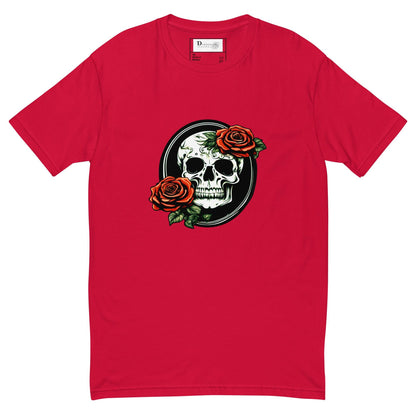 Short Sleeve Skull and Rose Form Fitting T-shirt - DeathDrip Branding - DeRose Seasonal