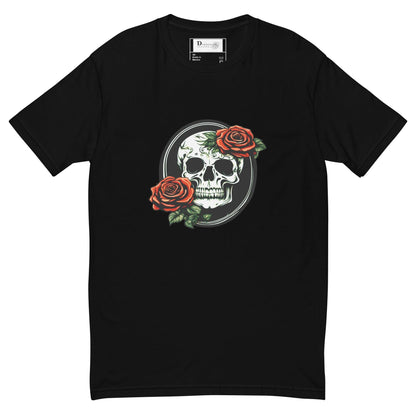 Short Sleeve Skull and Rose Form Fitting T-shirt - DeathDrip Branding - DeRose Seasonal