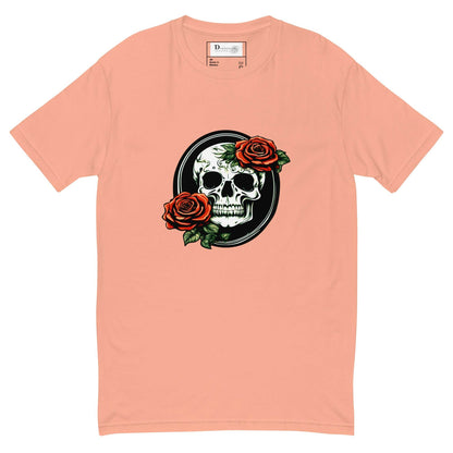 Short Sleeve Skull and Rose Form Fitting T-shirt - DeathDrip Branding - DeRose Seasonal