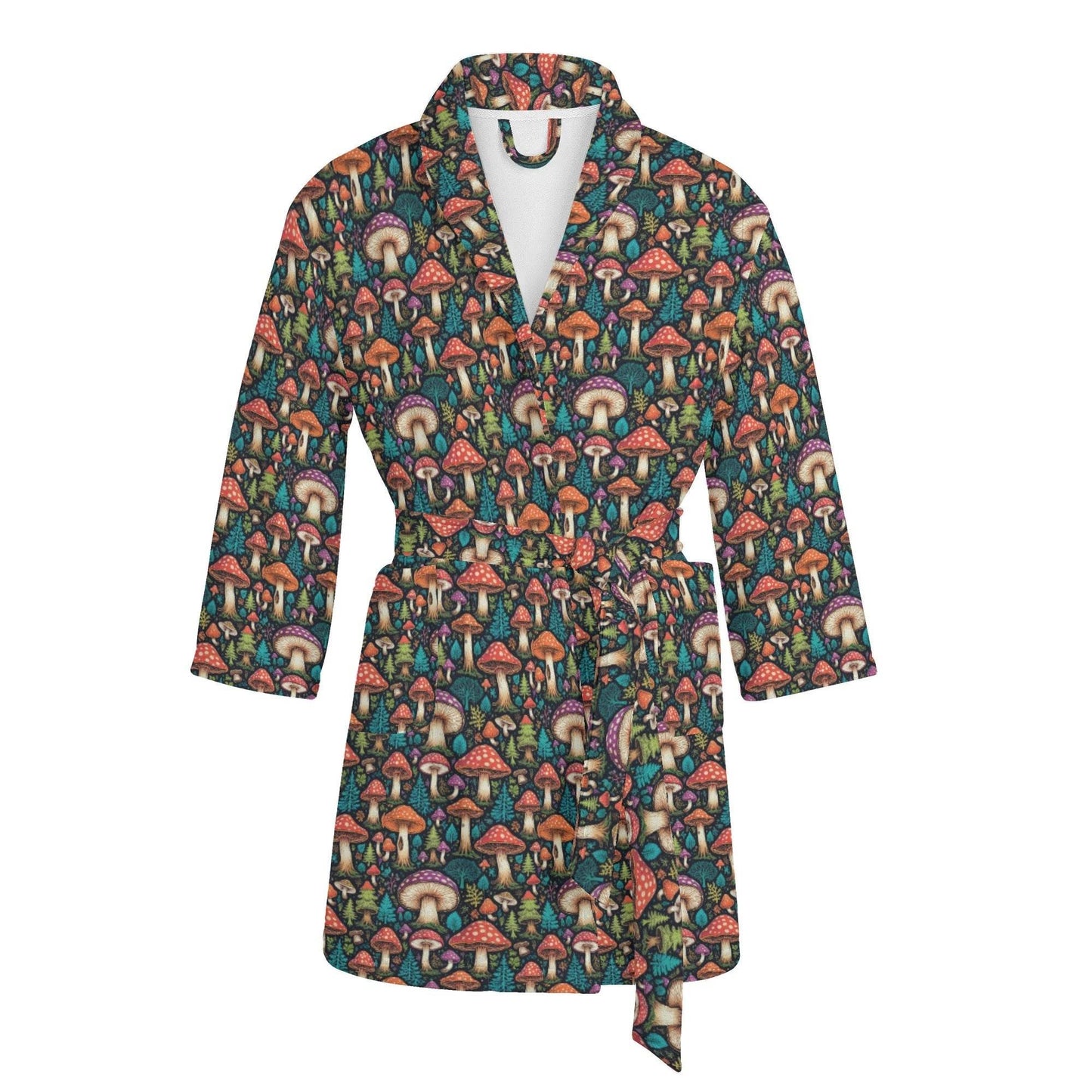 Shroomy Women's Short Bathrobe - DeRose Seasonal