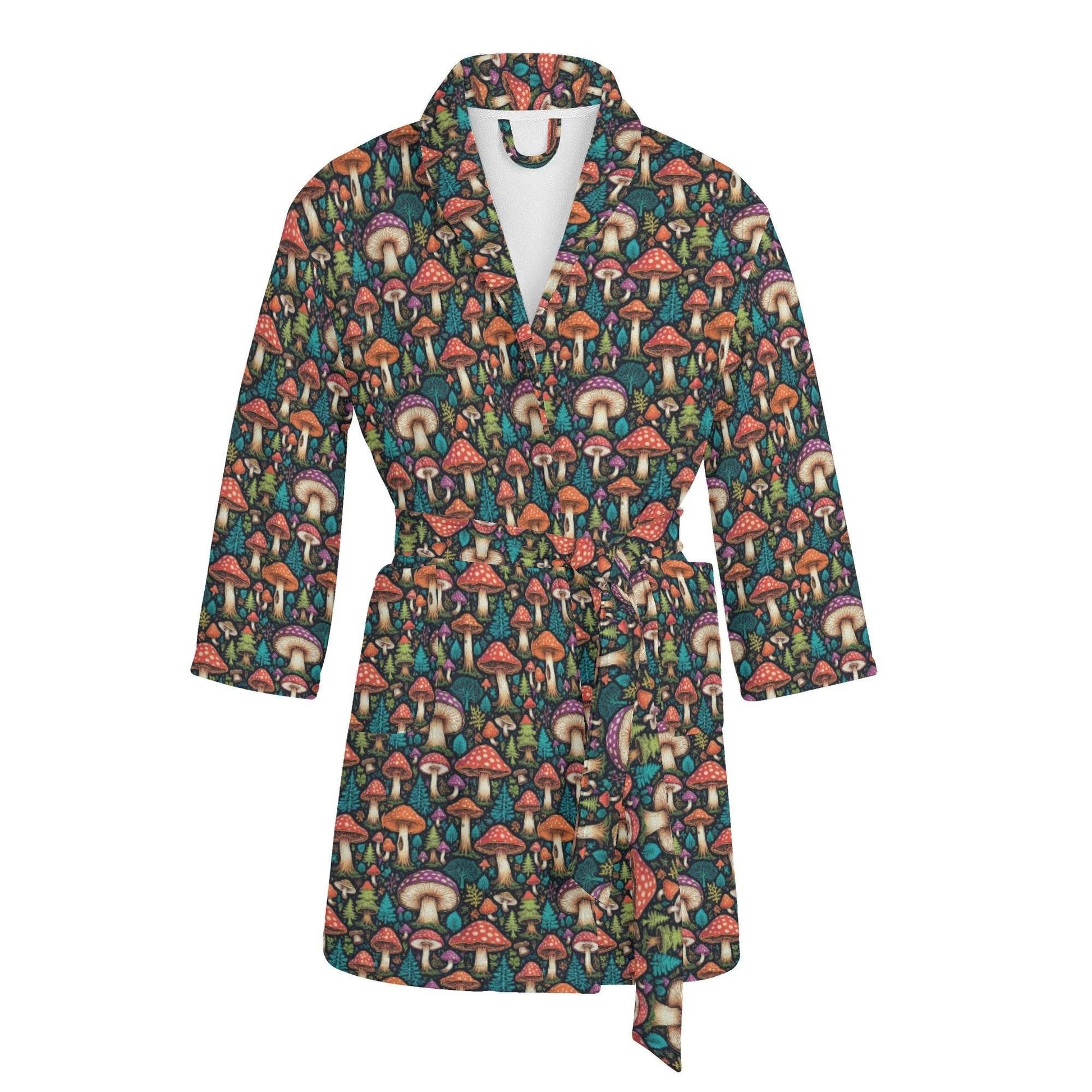 Shroomy Women's Short Bathrobe - DeRose Seasonal