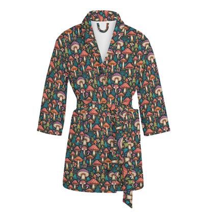 Shroomy Women's Short Bathrobe - DeRose Seasonal