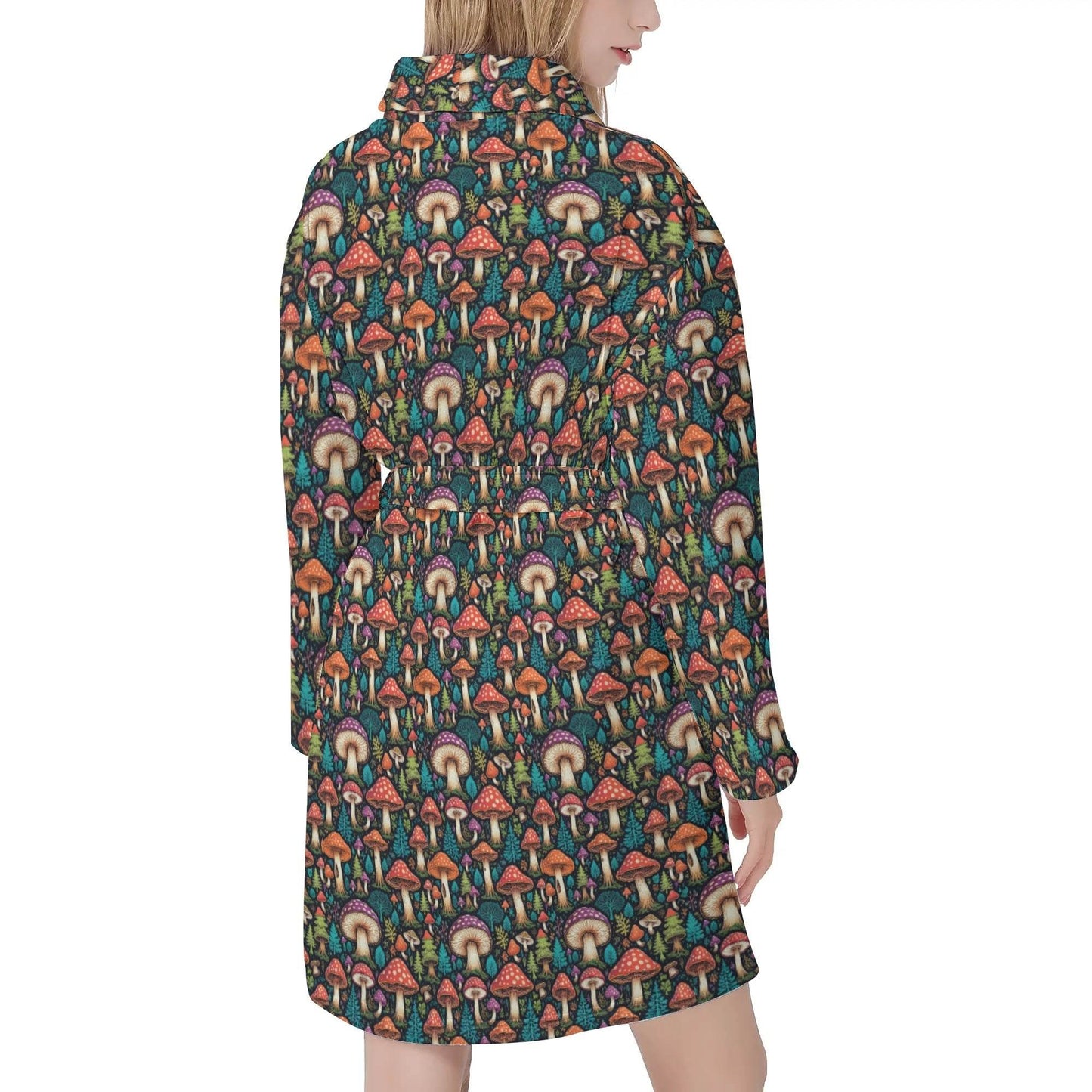 Shroomy Women's Short Bathrobe - DeRose Seasonal