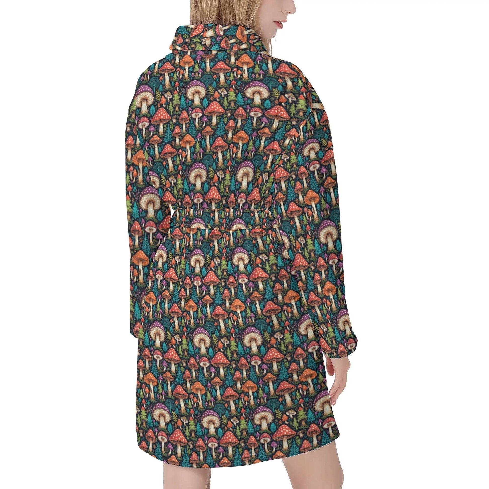 Shroomy Women's Short Bathrobe - DeRose Seasonal