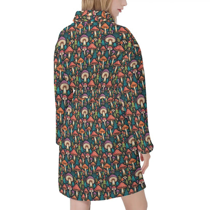 Shroomy Women's Short Bathrobe - DeRose Seasonal