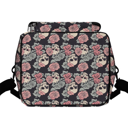 Skull and Pink Rose Insulated Leakproof Cooler Bag Lunch Box - DeRose Seasonal