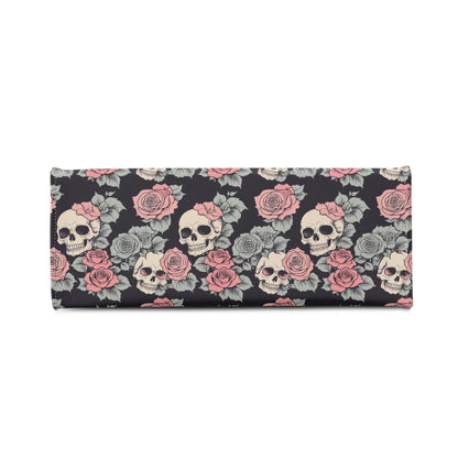 Skull and Pink Rose Luxury Women's Leather Handbag - DeRose Seasonal