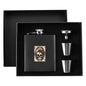 Skull of Spades Flask Set 7oz Black Stainless Steel with A Gift Box - DeRose Seasonal
