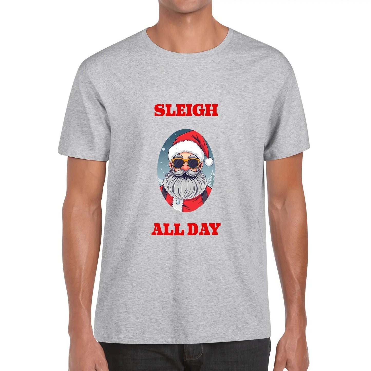 Sleigh All Day Men's Cotton T-Shirt - DeRose Seasonal