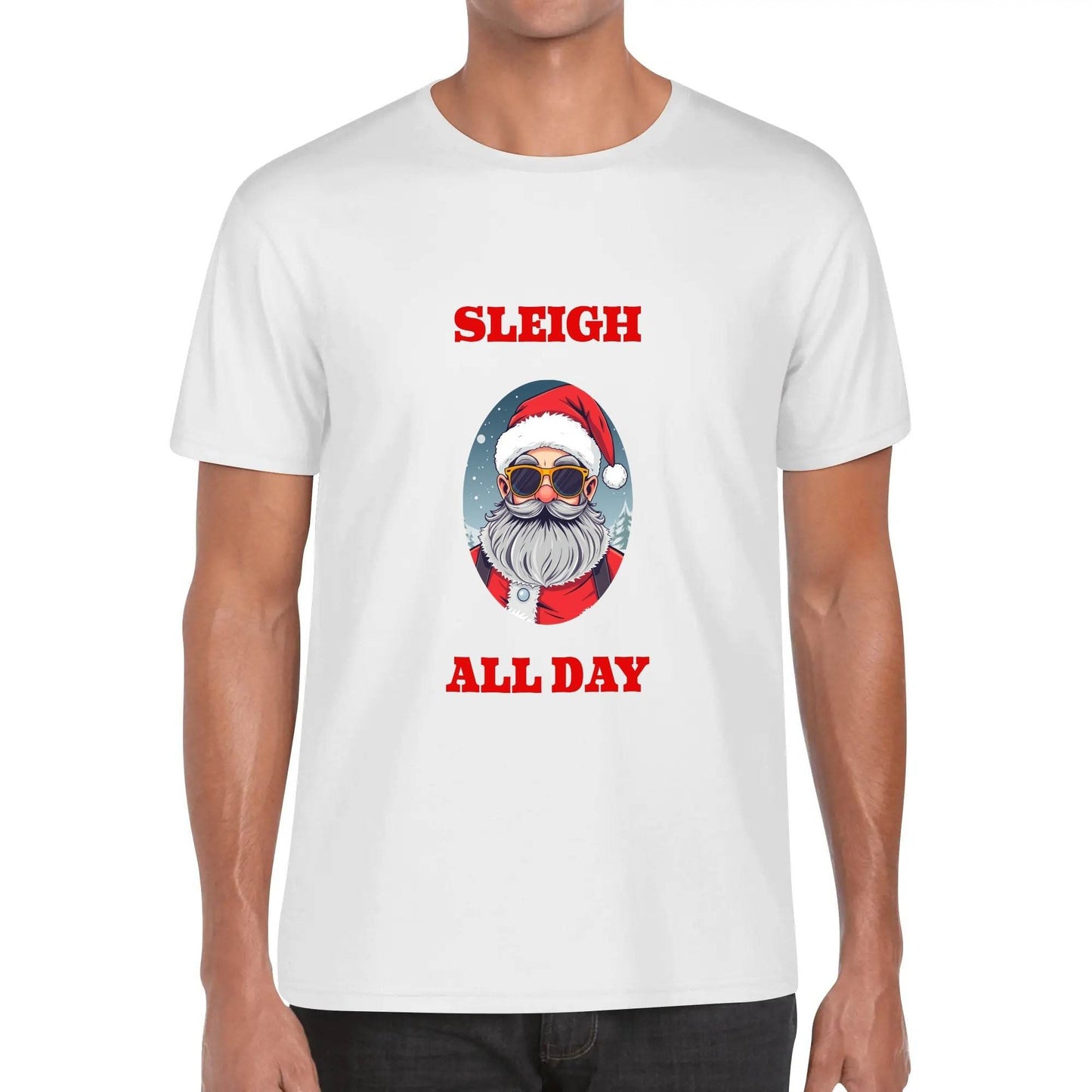 Sleigh All Day Men's Cotton T-Shirt - DeRose Seasonal