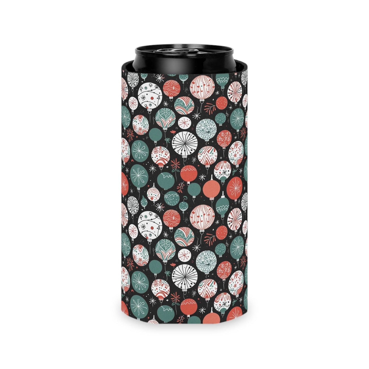 Colorful Ornaments Can Cooler BOGO 50% Off - DeRose Seasonal