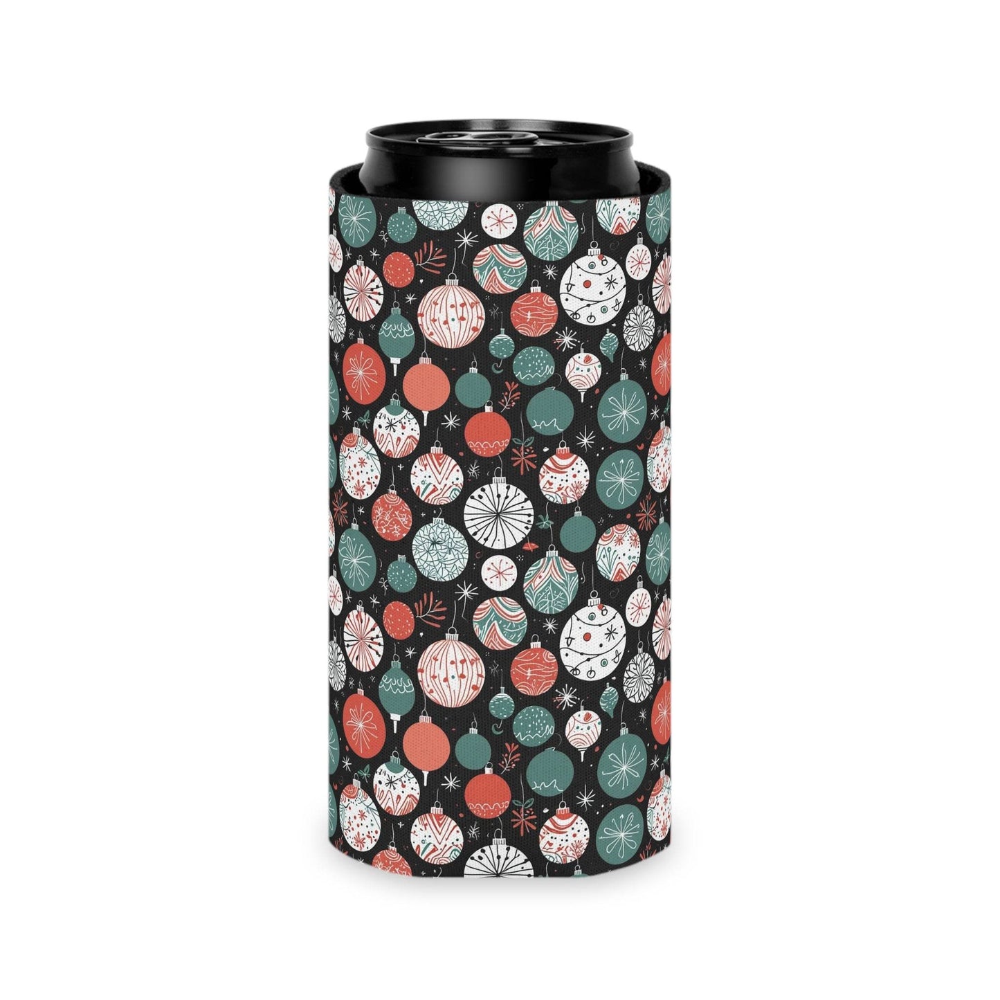 Colorful Ornaments Can Cooler BOGO 50% Off - DeRose Seasonal