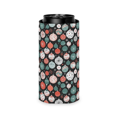 Colorful Ornaments Can Cooler BOGO 50% Off - DeRose Seasonal