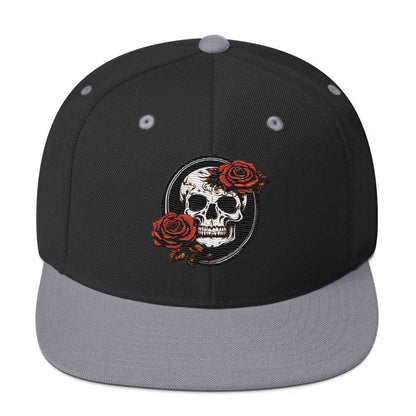 Snapback Skull and Rose Hat - DeathDrip Branding - DeRose Seasonal