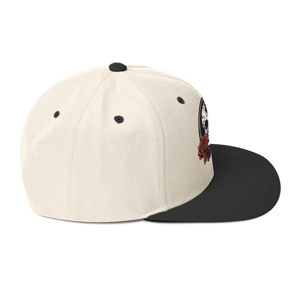 Snapback Skull and Rose Hat - DeathDrip Branding - DeRose Seasonal