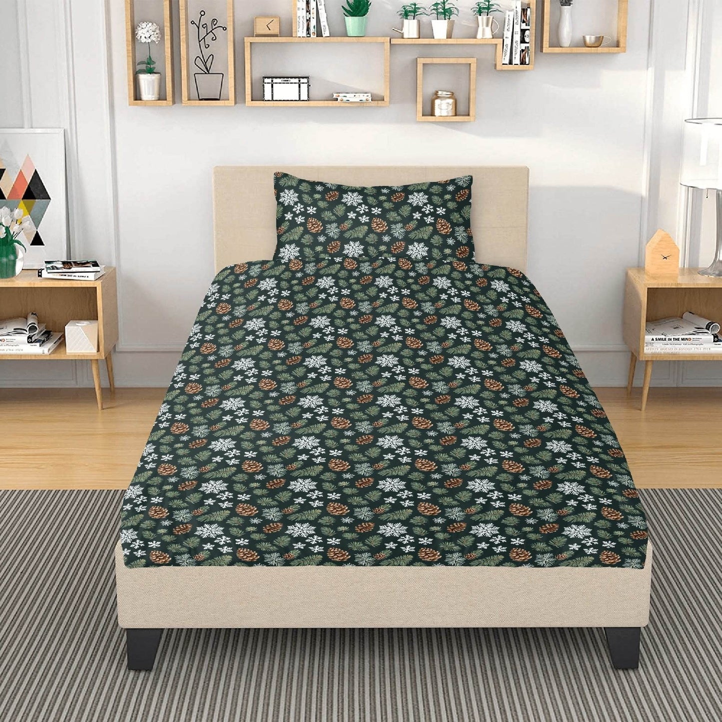 Snowflake Pine 3 Pcs Beddings - DeRose Seasonal