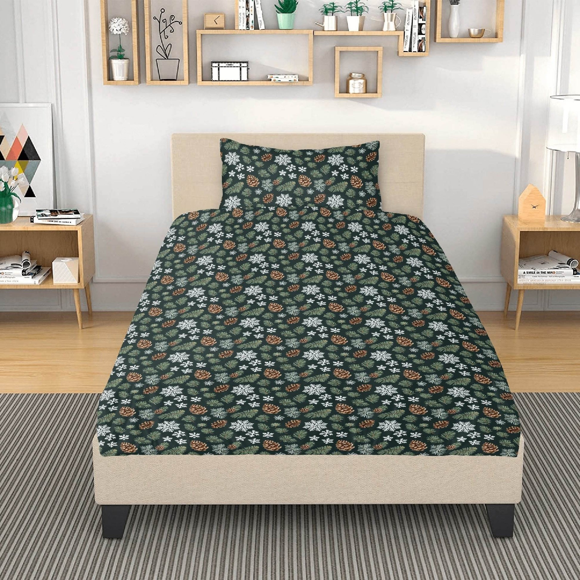 Snowflake Pine 3 Pcs Beddings - DeRose Seasonal