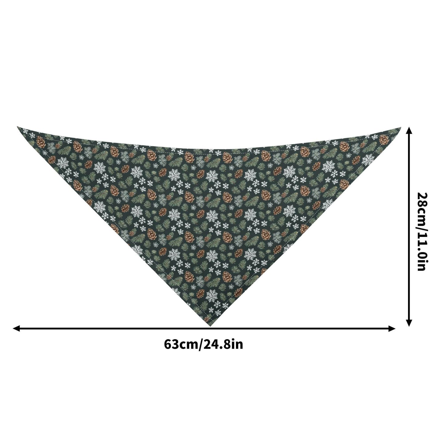 Snowflake Pine Animal Scarf Pet Adjustable Bandanas for Dogs Cats - DeRose Seasonal