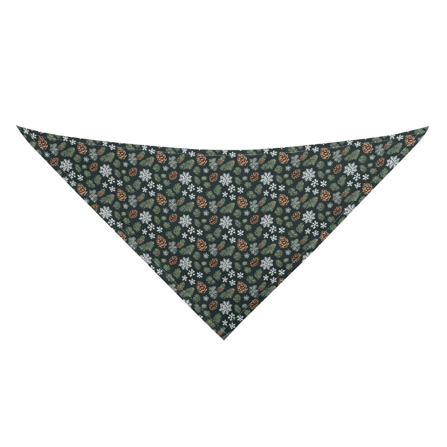 Snowflake Pine Animal Scarf Pet Adjustable Bandanas for Dogs Cats - DeRose Seasonal