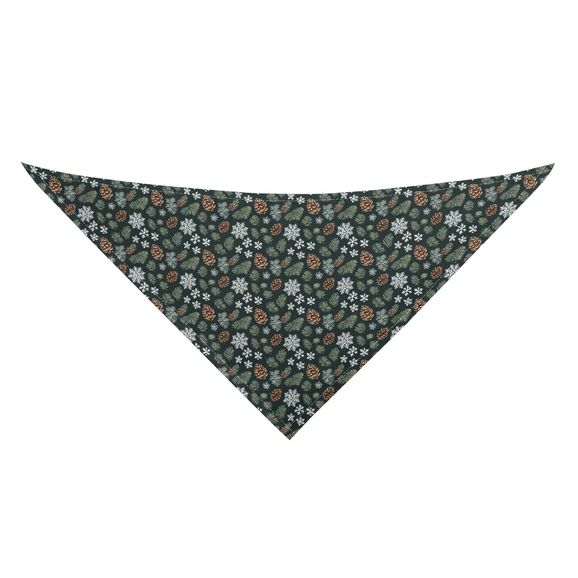 Snowflake Pine Animal Scarf Pet Adjustable Bandanas for Dogs Cats - DeRose Seasonal