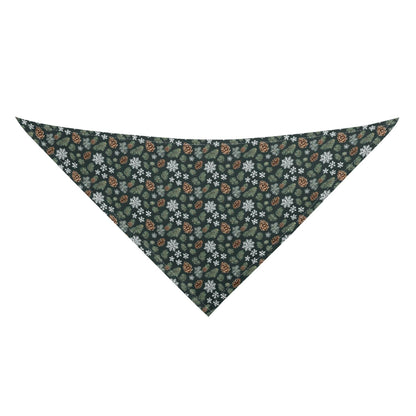 Snowflake Pine Animal Scarf Pet Adjustable Bandanas for Dogs Cats - DeRose Seasonal