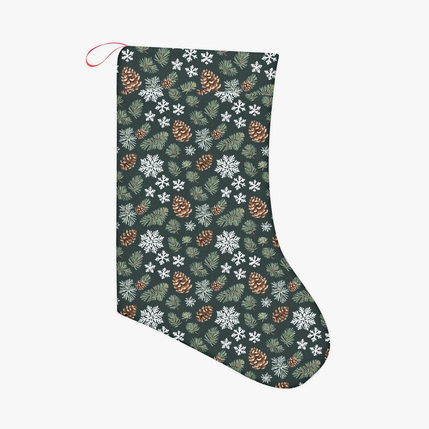 Snowflake Pine Christmas Santa Stockings - BUY ONE GET ONE FREE -BOGO - DeRose Seasonal