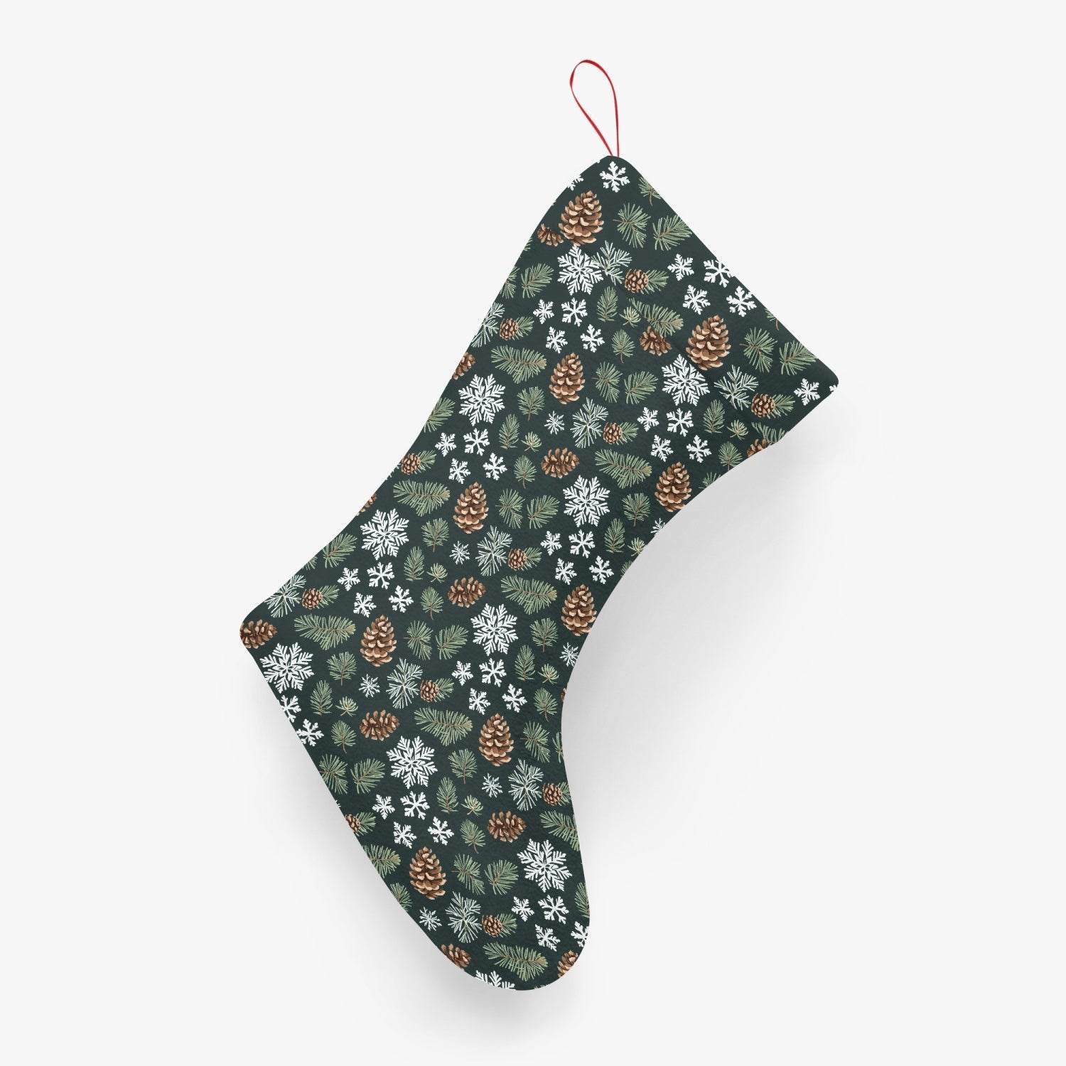Snowflake Pine Christmas Santa Stockings - BUY ONE GET ONE FREE -BOGO - DeRose Seasonal