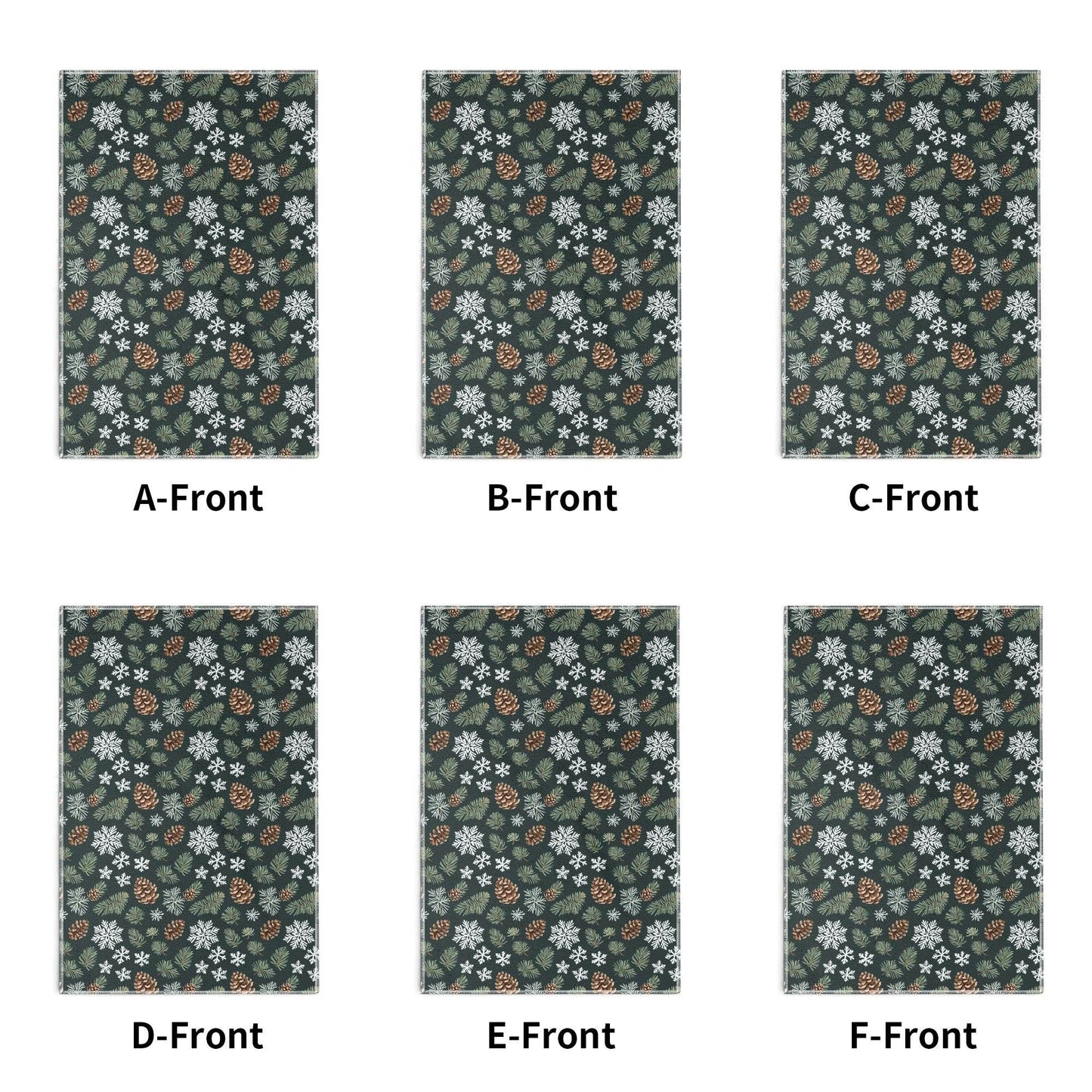 Snowflake Pine Hand Towels (6 Pcs) - DeRose Seasonal