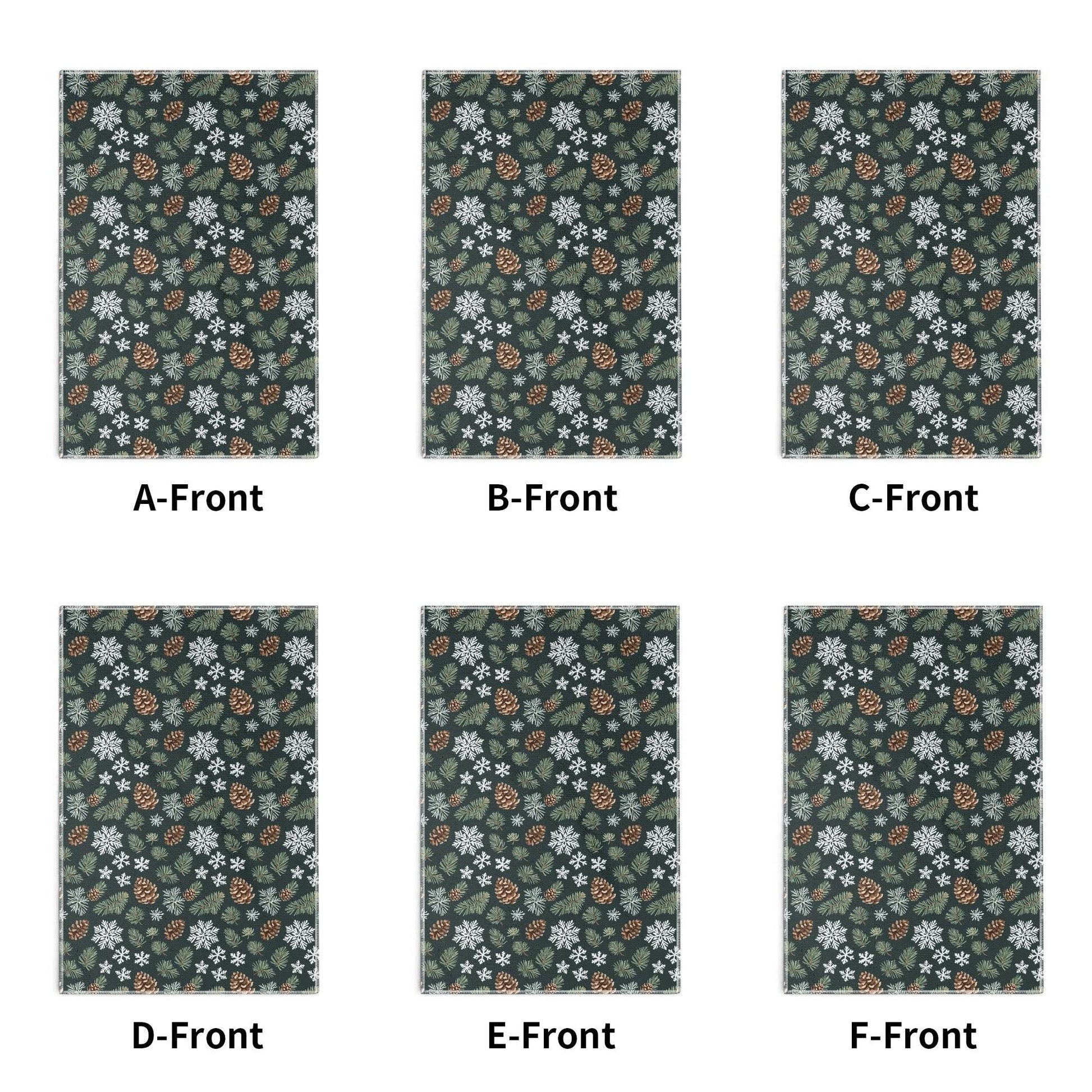 Snowflake Pine Hand Towels (6 Pcs) - DeRose Seasonal