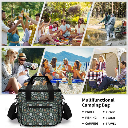 Snowflake Pine Insulated Leakproof Cooler Bag Lunch Box - DeRose Seasonal