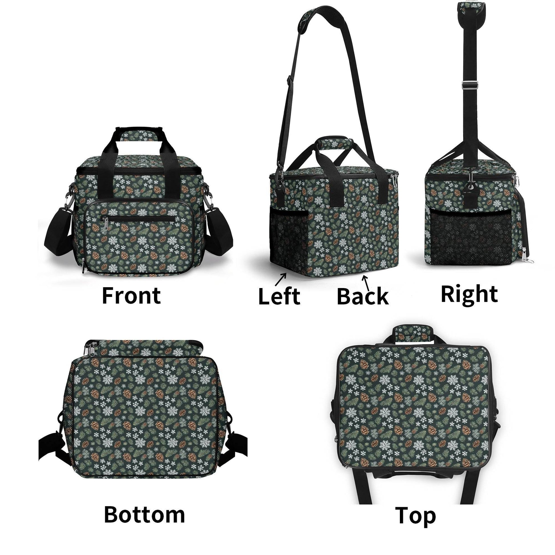 Snowflake Pine Insulated Leakproof Cooler Bag Lunch Box - DeRose Seasonal