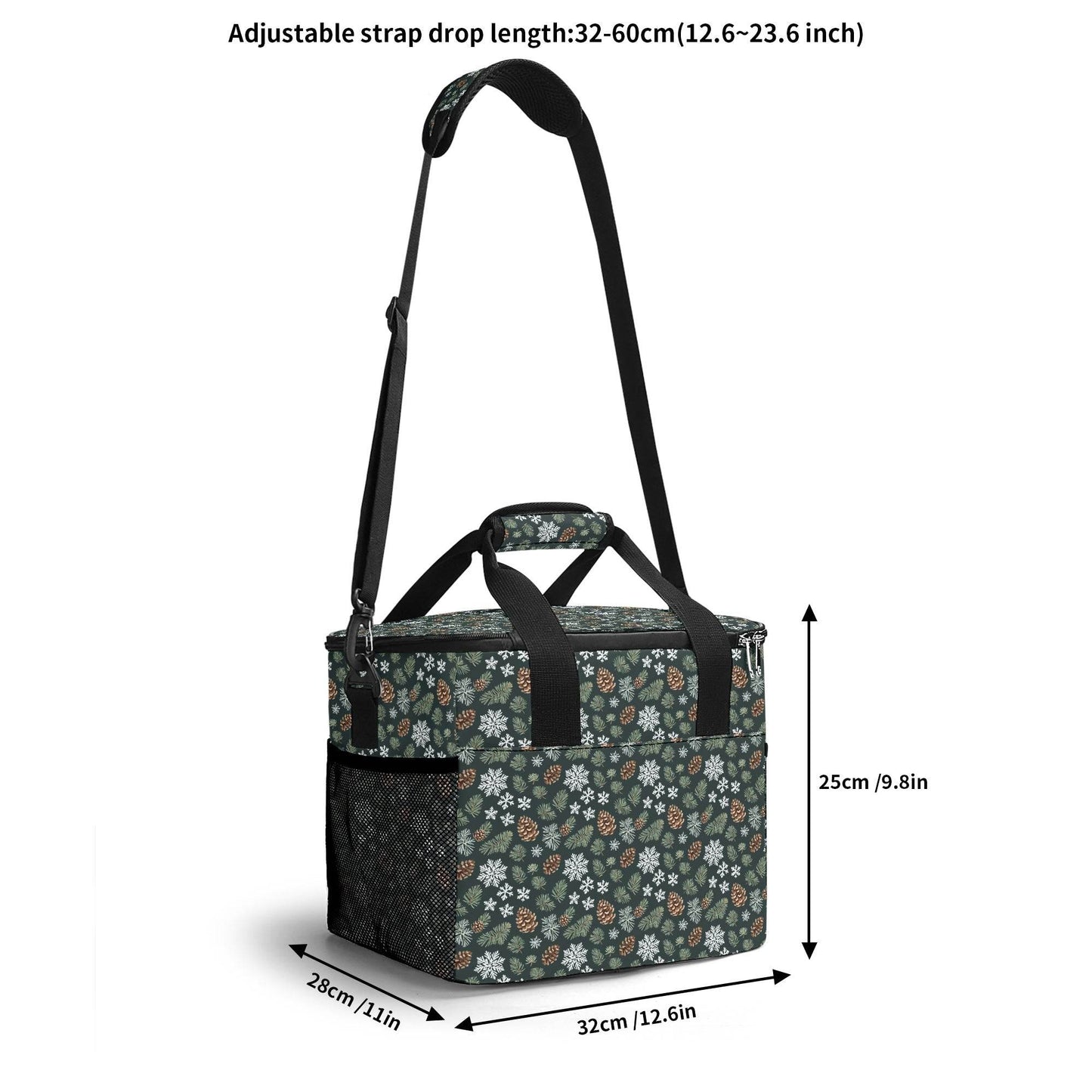 Snowflake Pine Insulated Leakproof Cooler Bag Lunch Box - DeRose Seasonal