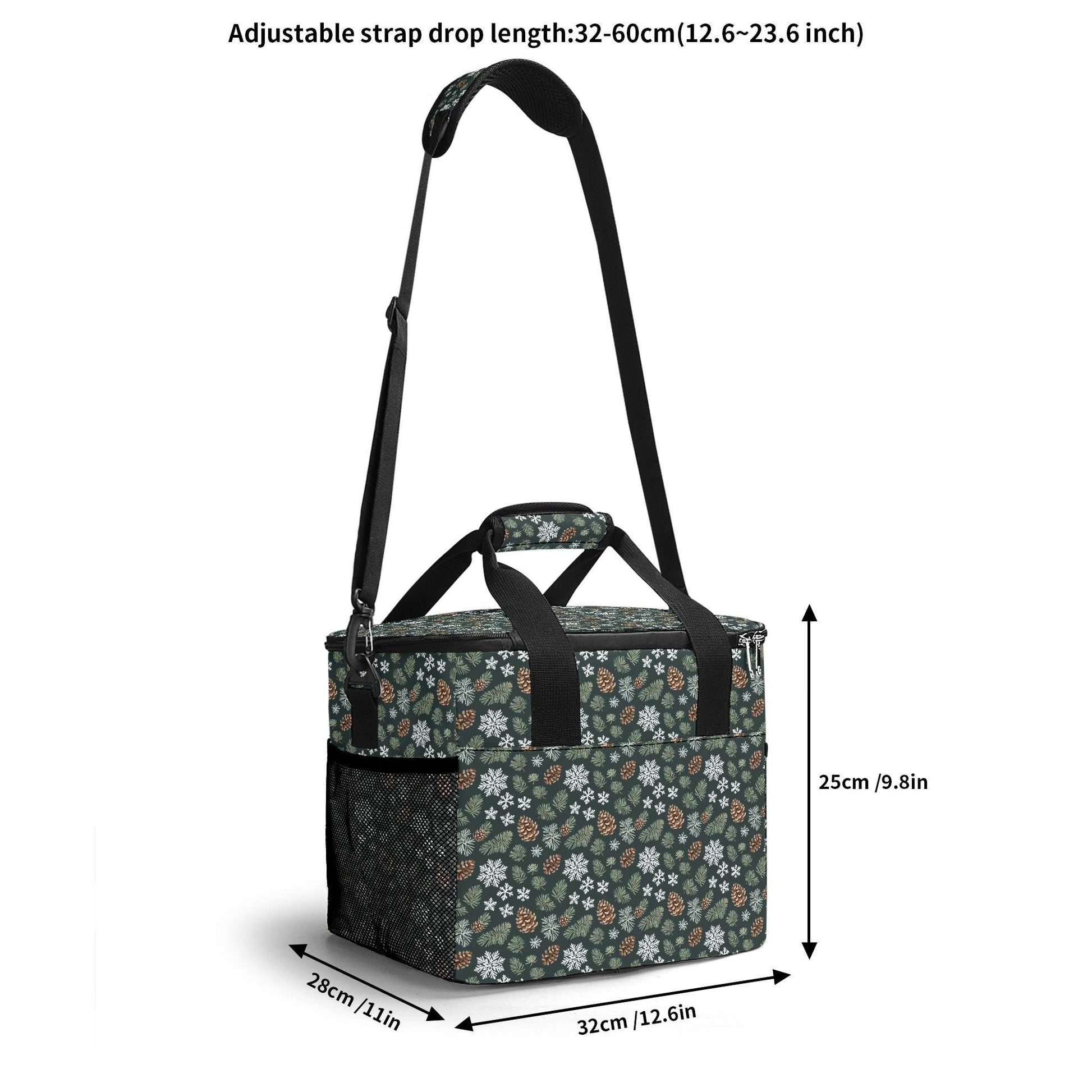 Snowflake Pine Insulated Leakproof Cooler Bag Lunch Box - DeRose Seasonal