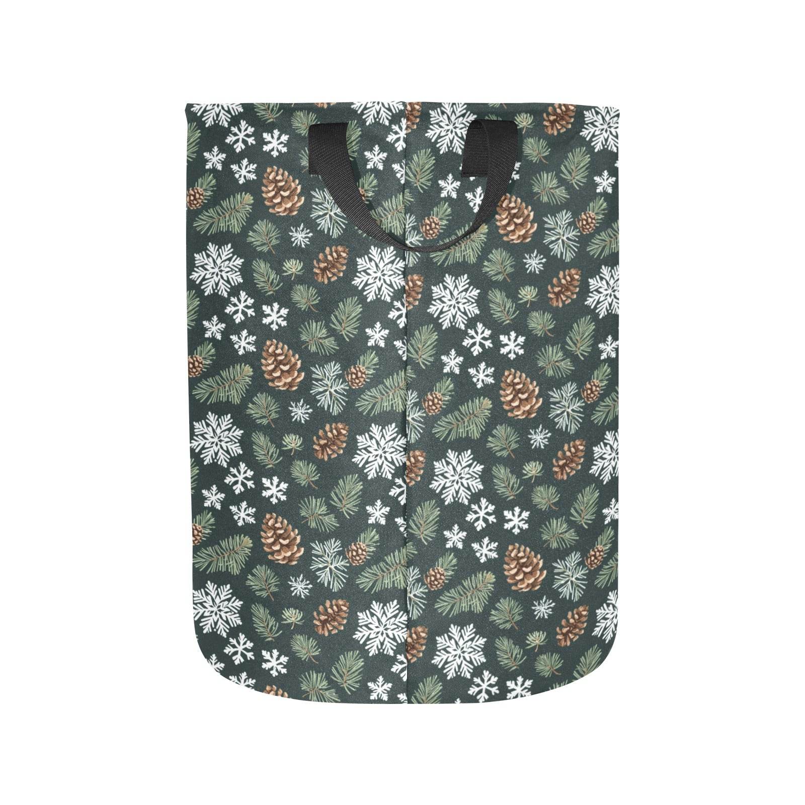 Snowflake Pine Laundry and Blanket Basket - DeRose Seasonal