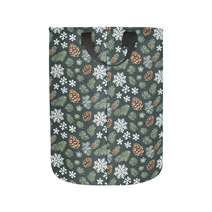 Snowflake Pine Laundry and Blanket Basket - DeRose Seasonal