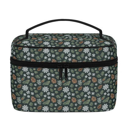 Snowflake Pine Leather Cosmetic Bag - DeRose Seasonal