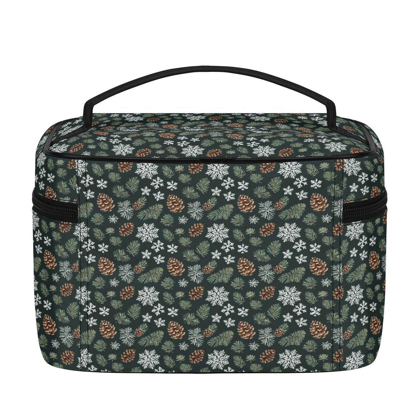 Snowflake Pine Leather Cosmetic Bag - DeRose Seasonal