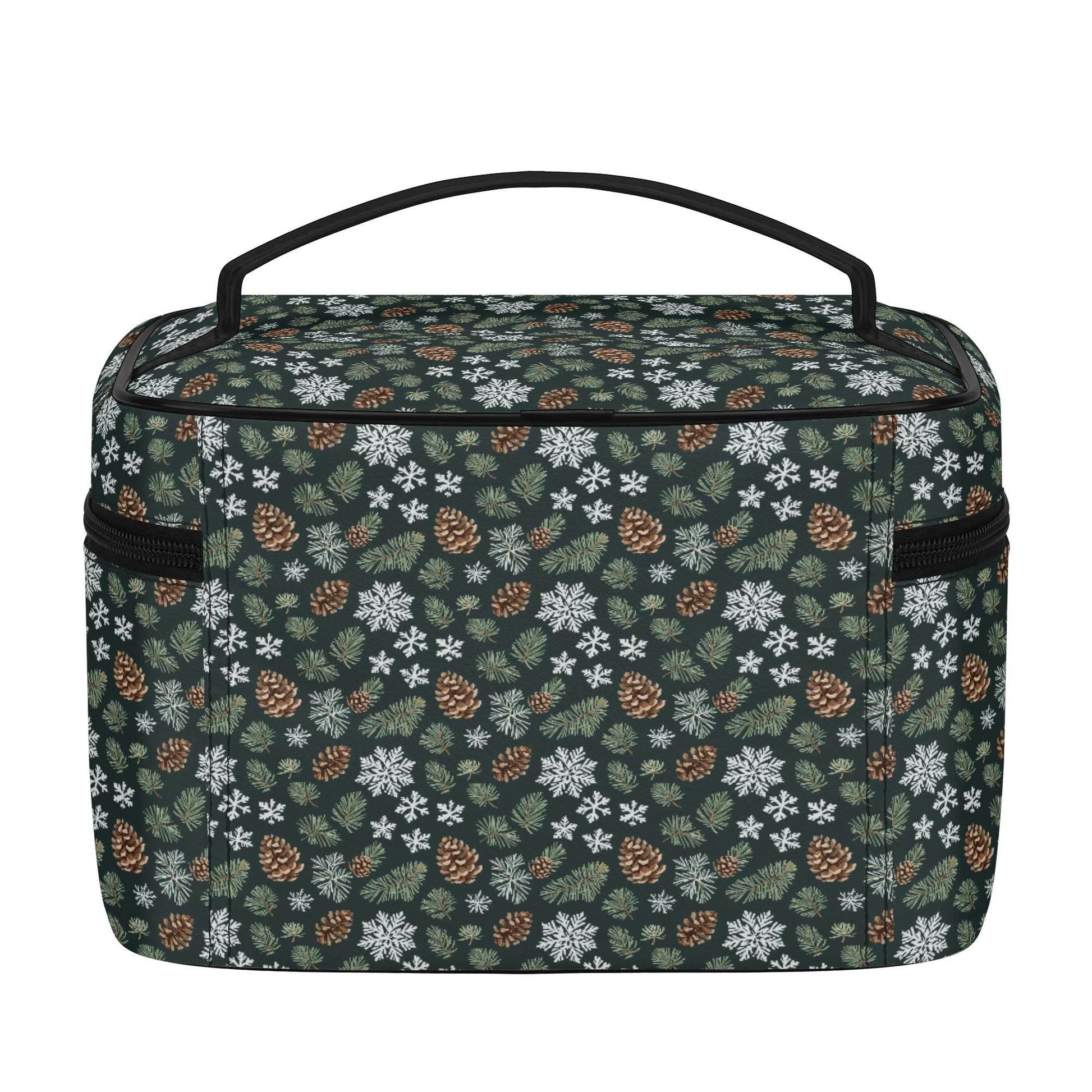 Snowflake Pine Leather Cosmetic Bag - DeRose Seasonal
