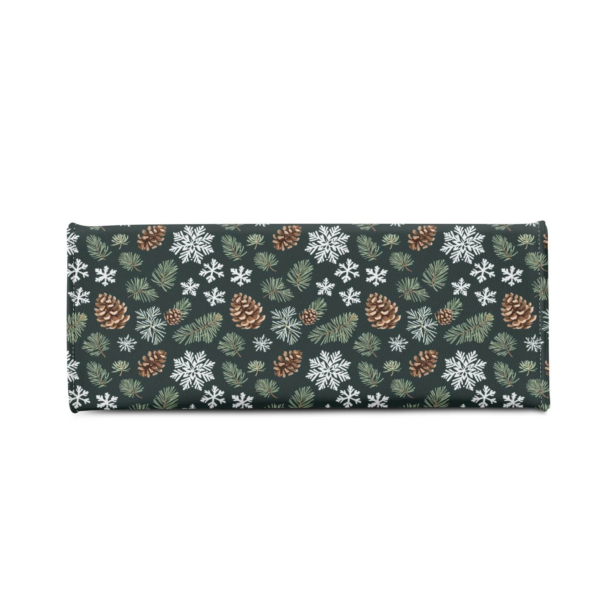 Snowflake Pine Luxury Women Leather Handbag - DeRose Seasonal