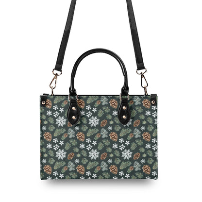 Snowflake Pine Luxury Women Leather Handbag - DeRose Seasonal