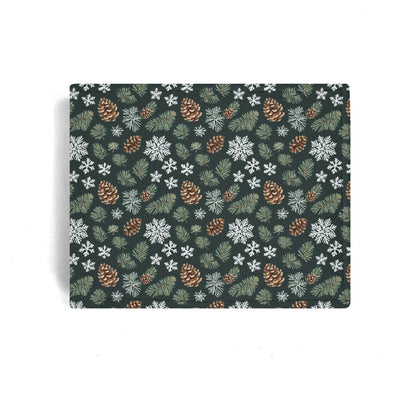 Snowflake Pine Men's Minimalist Leather Folded Wallet - DeRose Seasonal