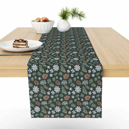 Snowflake Pine Polyester Table Runner - DeRose Seasonal